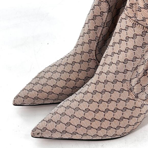 Franco Sarto Women's L-Avana Mid Calf Boot 8 NWOT Logo Ankle Heel Point Toe - Picture 5 of 8